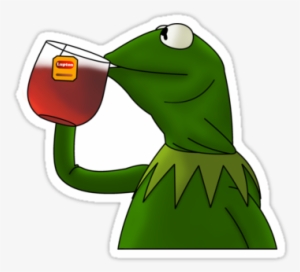 Black Tea - Kermit Sipping Tea Drawing