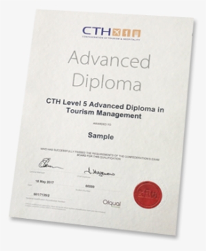 Cth Level 5 Diploma In Tourism Sample Certificate - Car