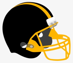 Cartoon Football Helmet - Black And Yellow Football Helmet