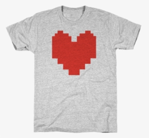 Undertale Pixel Heart Mens T-shirt - Funny Shirts For Teachers