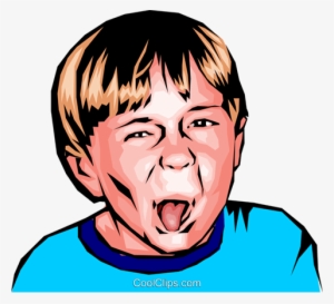 Little Boy Sticking Out His Tongue Royalty Free Vector - Cartoon