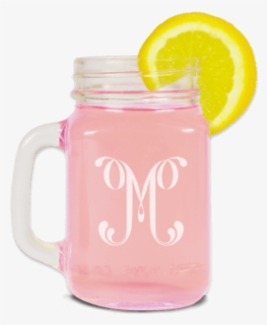 Crest Mason Jar - Bronson Monogram Mason Jar By Embossed Graphics