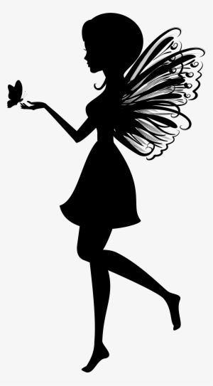 Fairy With Butterfly Silhouette
