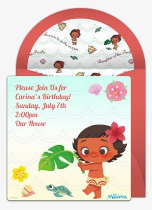 Baby Moana Online Invitation