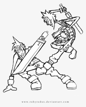 Skelter Helter Vs Cloud Strife By Rubyredux On Deviantart - Illustration