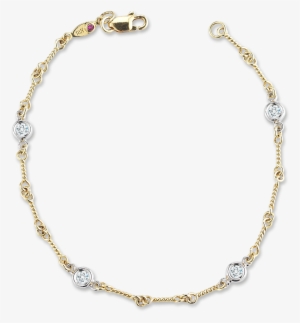 Dogbone Chain Bracelet With Diamond Stations - Bracelet