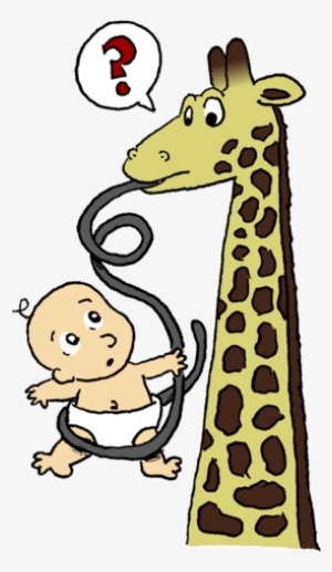 A Giraffe Sticks Out A Very, Very Long Tongue, Which - Cartoon Giraffe Tongue