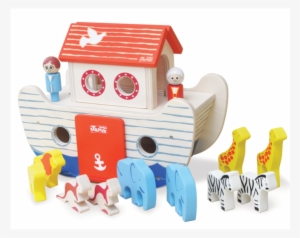 Jammtoys, 12 Months Plus - Indigo Jamm Noah's Wooden Ark