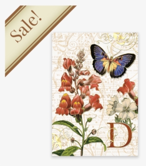 Monogram D Pouch Note Cards - Antirrhinum Or Snapdragons By Redoute Queen Duvet