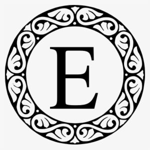 Letter E Monogram Clip Art - Letter E In A Circle