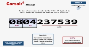 Style 1 - - Raypak Heater Serial Number