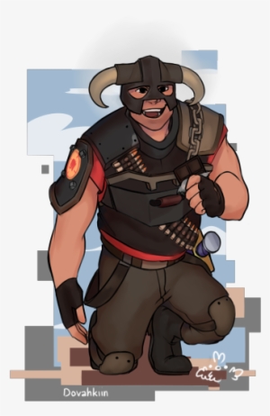 Amazing Artwork Of My Dovahkiin Heavy Loadout, By The - Cartoon