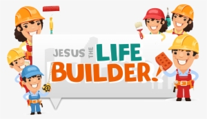 Jesus The Life Builder Trans - Cartoon