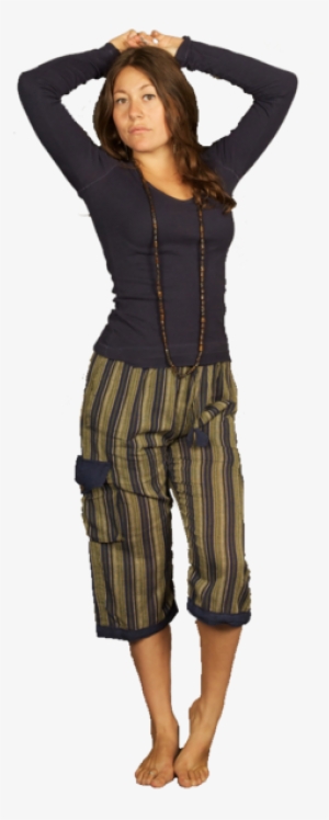 Striped 3/4 Lounge Pants - Girl