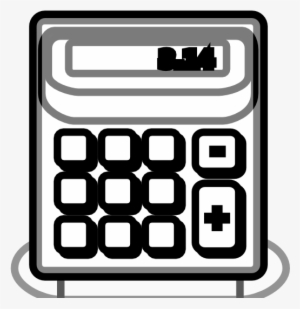 Calculator Clipart Black And White - Clip Art Black And White Calculator Icon