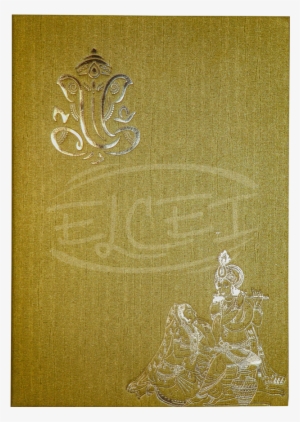 Home Hindu Wedding Cards Radha Krishna Design On Distinct - Calligraphy