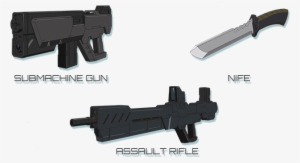 Submachine Gun Knife Assault Rifle - Argevollen Weapon