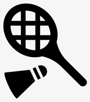 Badminton Racket And Feather Vector - Badminton Icon Vector