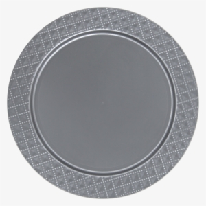 Posh Setting Silver Charger Plates, Diamond Design,
