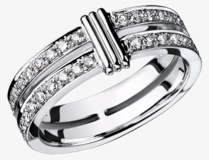 Alliance Subtile Eternité, Or Blanc, Lien En Or Blanc, - Alliance Mauboussin