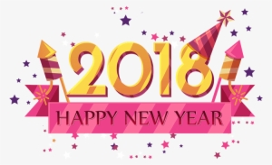 Happy New Year - 2018 新年 快樂 卡通