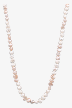 Pink And White Freshwater Pearl Necklace - Necklace