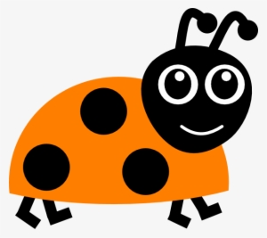 Beetle Clipart Orange - Cartoon Ladybird