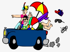Family Car Clipart - Go On A Trip Png