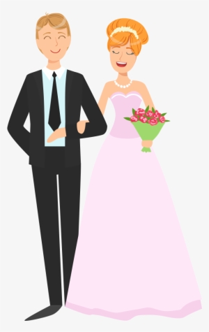 Couple Png Vector - Wedding Couple Cartoon Png