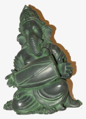 Ganesh Playing A Mṛdingam - Bronze Sculpture