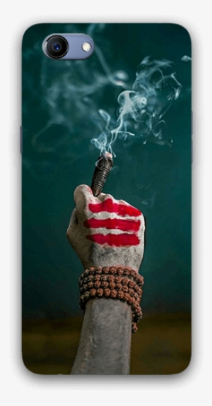 Aghori Hand With Chilam Oppo Realmi 1 Mobile Back Case - Shiv Pics With Chilam