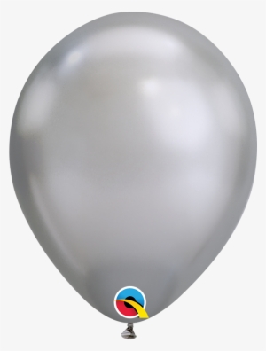 Chrome Silver, Qualatex 11" Latex Balloon - Single Balloon