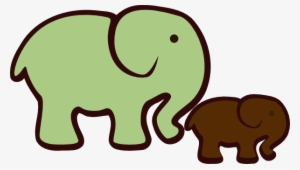 Elephant Mom & Baby Svg Clip Arts 600 X 341 Px