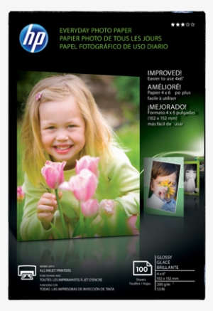 Hp Everyday Glossy Photo Paper-100 Sht/4 X 6 In - Hp Photo Paper