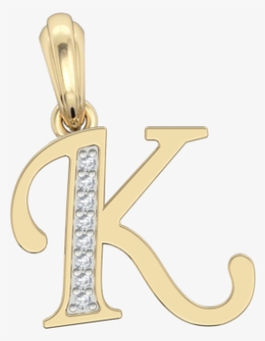 Gold Alphabet K Charm - Alphabet K
