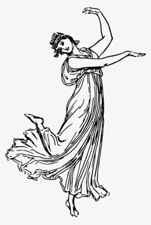 Big Image - Dancing Lady Clipart Black And White