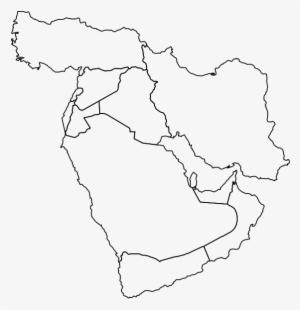 Moyen Orient Politique Png Images 582 X - Blank Map Of The Middle East Without Border