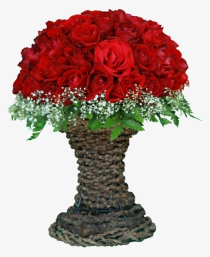 Vase Arrangement With 50 Red Roses - Bold