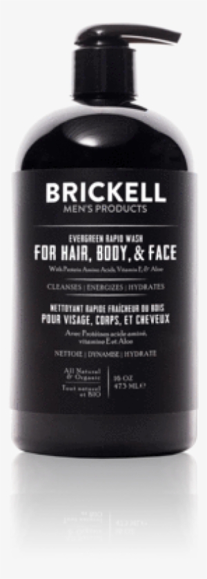 All In One Wash For Men - Brickell Men's Rapid Wash - 3 In 1 Body Wash For Men