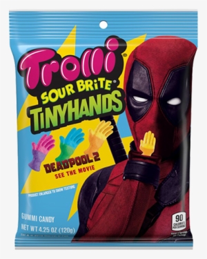 Trolli Sour Brite Tiny Hands Deadpool 2 Gummi Candy - Trolli Deadpool Tiny Hands