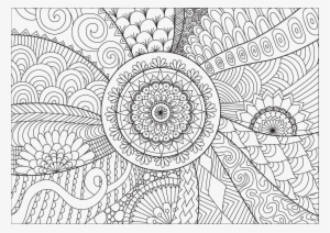 Abstract Flower - Mandalas Adultos Para Colorear