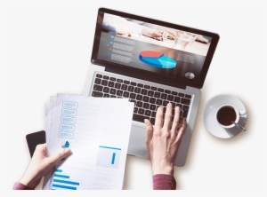 Using-laptop Leave A Comment - Laptop With Hand Png