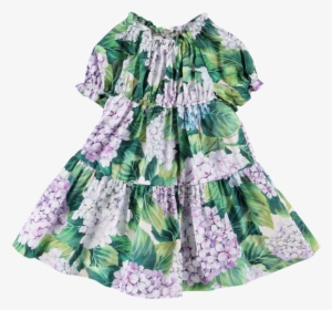Picture Of Babies 'ortensia' Floral & Leaf Print Dress - Dolce & Gabbana - Baby - 'ortensia' Print Playsuit