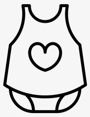 Girl Clothes Vector - Baby Dress Vector Black And White