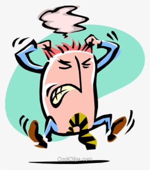 Cartoon Businessman/angry Royalty Free Vector Clip - Clipart Wütend