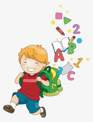 School Child Cartoon Clip Art - Children School Clip Art Png