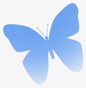 Png Simple Butterfly By Ucurmi - Butterfly Blue Png Clipart