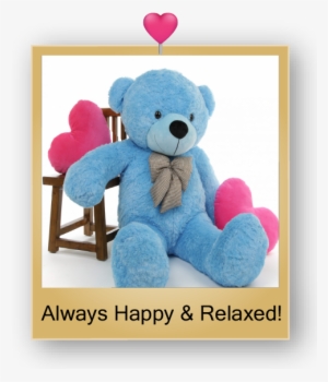 Happy Cuddles Giant Blue Teddy Bear - Obituary