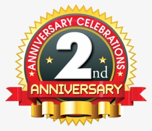 2nd Anniversary Logo Template With Shadow On Circle - 5th Year Anniversary Logo