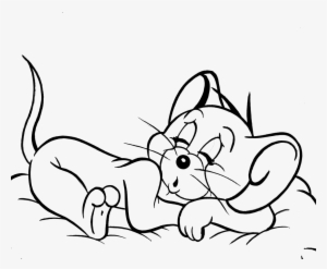 Jerry Is Sleeping Slumbering Coloring Pages Tom And - Jerry Sleeping